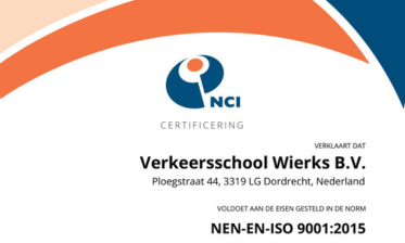 NCI certificering verkeersschool Wierks B.V.